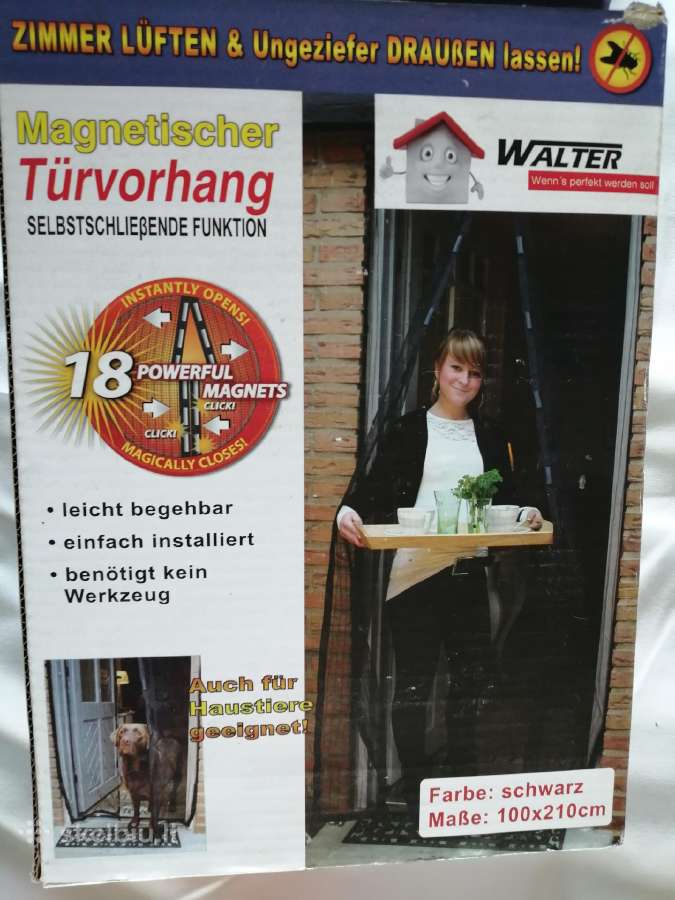 Magnetinė užuolaida nuo uodų durims 100x210 cm