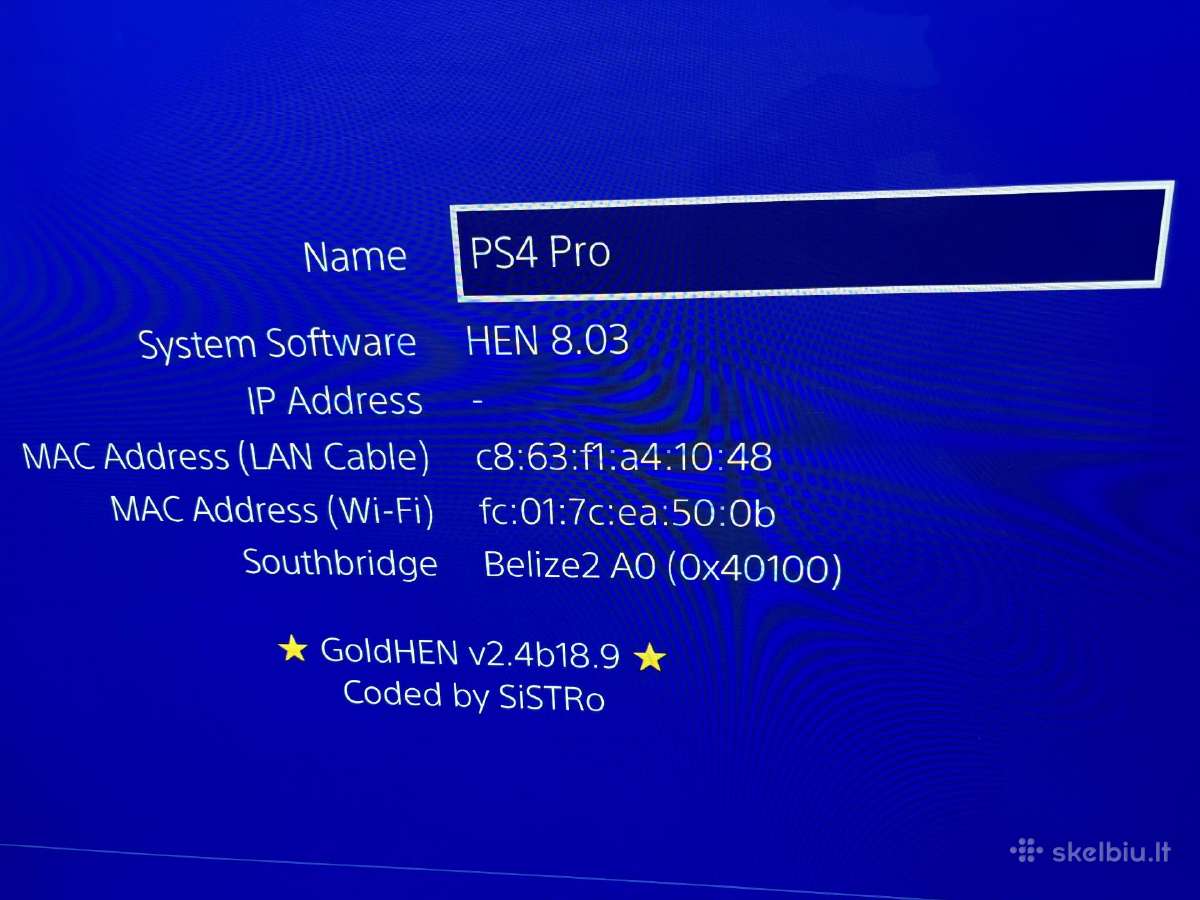 Playstation 4 Pro 1tb Atrišta, Fw 8.03 - nuotraukos Nr. 8