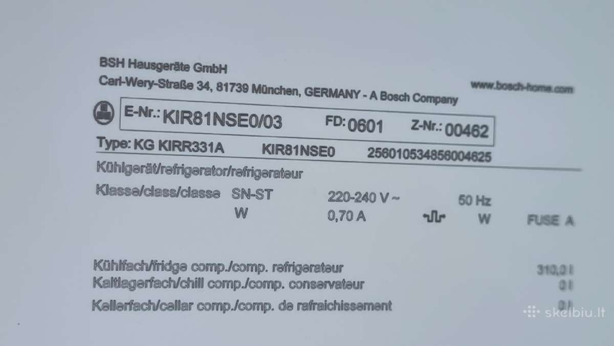 Naujas Bosch Kir81nse0/03 + Garantija - nuotraukos Nr. 12