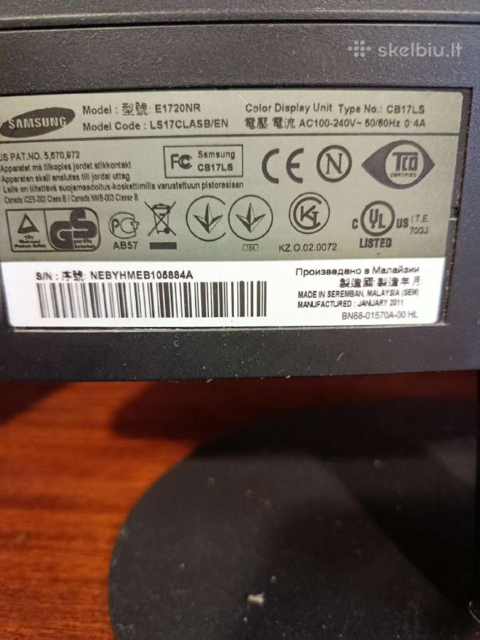 Monitorius Samsung 17" - nuotraukos Nr. 2