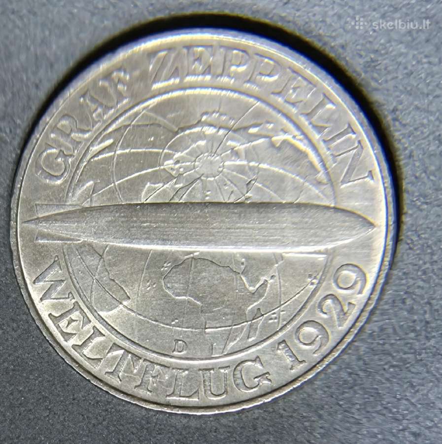 Reta Sidabrinė 3 Reichsmark 1930 D moneta