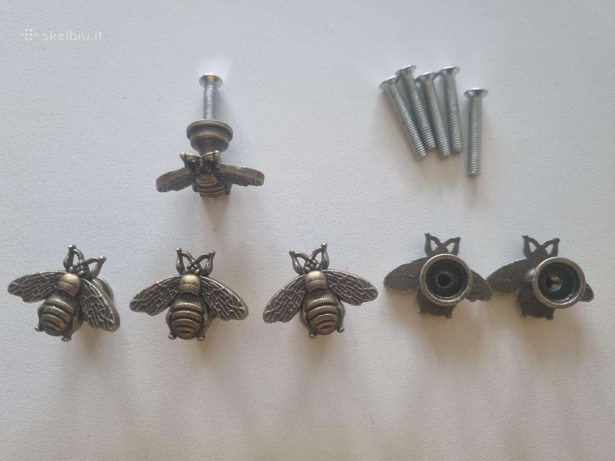 Spintelių, komodų rankenėlės (naujos, 6 vienetai)