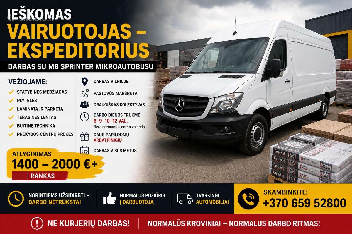 Ieškomas Vairuotojas – Ekspeditorius