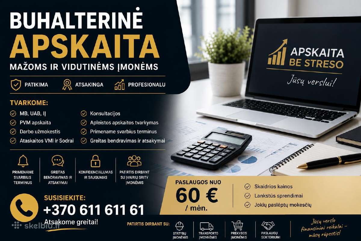Buhalterinė Apskaita Mažoms Ir Vidutinėms Įmonėms
