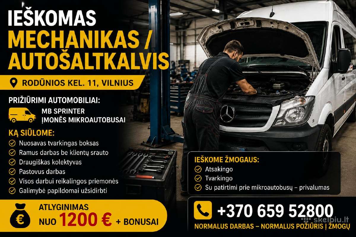 Reikalingas autošaltkalvis - mechanikas