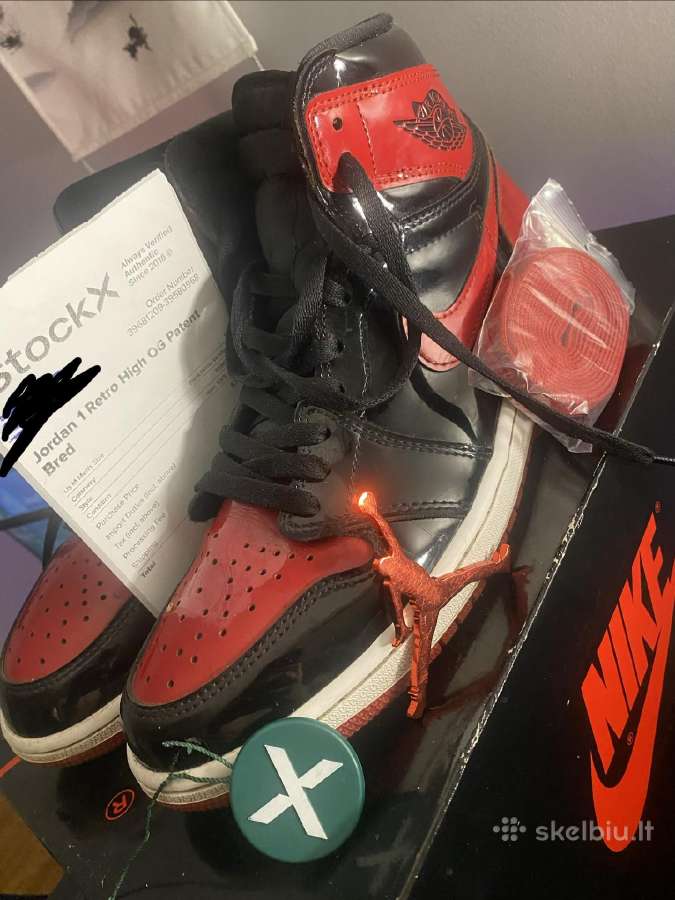 Jordan 1s highs patent bred batai - nuotraukos Nr. 5