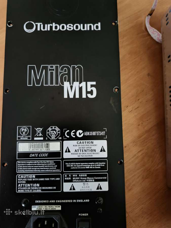 Stiprintuvai Turbosound Milan M 15 - nuotraukos Nr. 4
