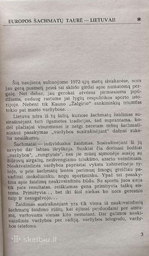 Knyga apie šachmatus "Europos taurė" - nuotraukos Nr. 3