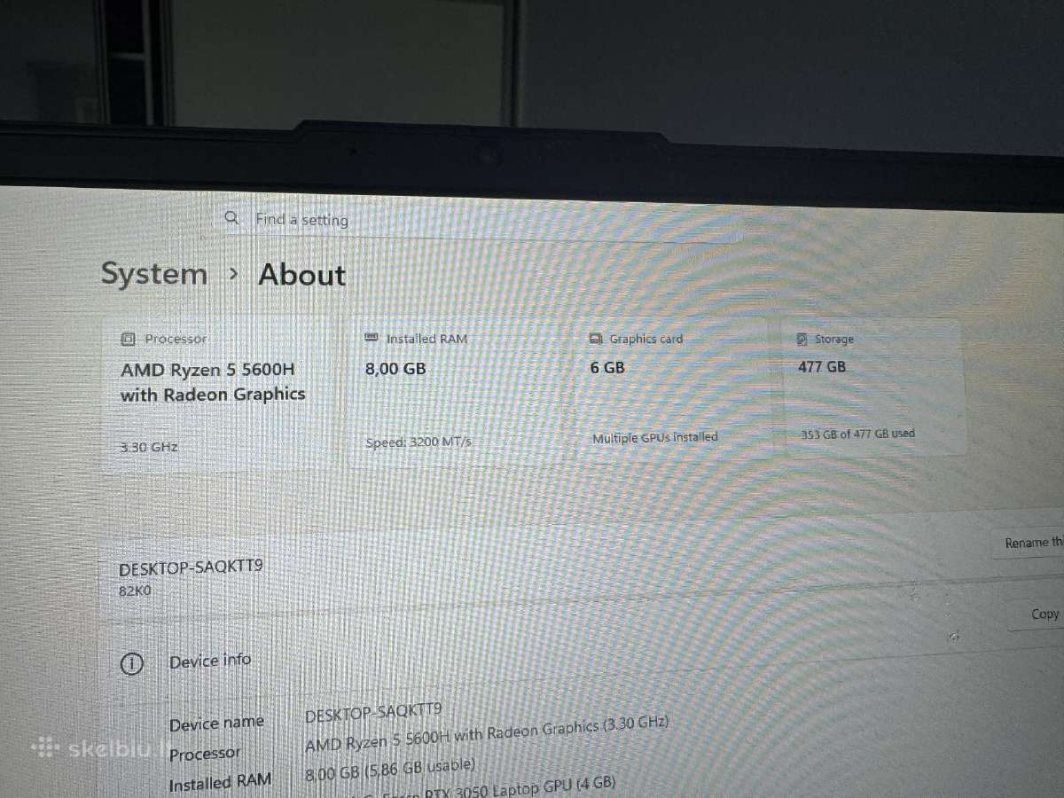 Lenovo legion 5 17ach6h - nuotraukos Nr. 4