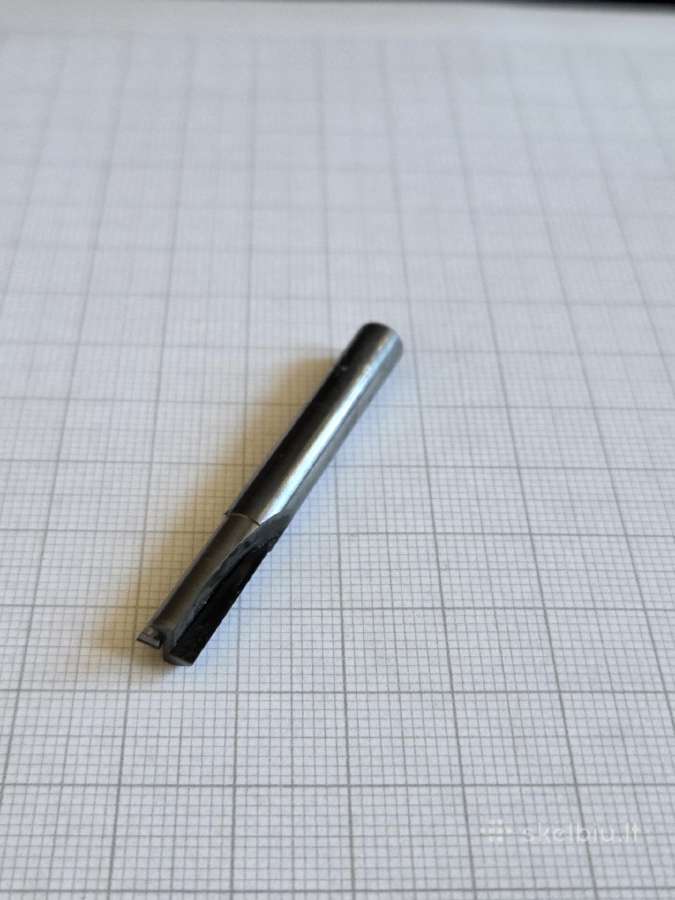 CNC deimantinės frezos 6x15mm, dviplunksnės