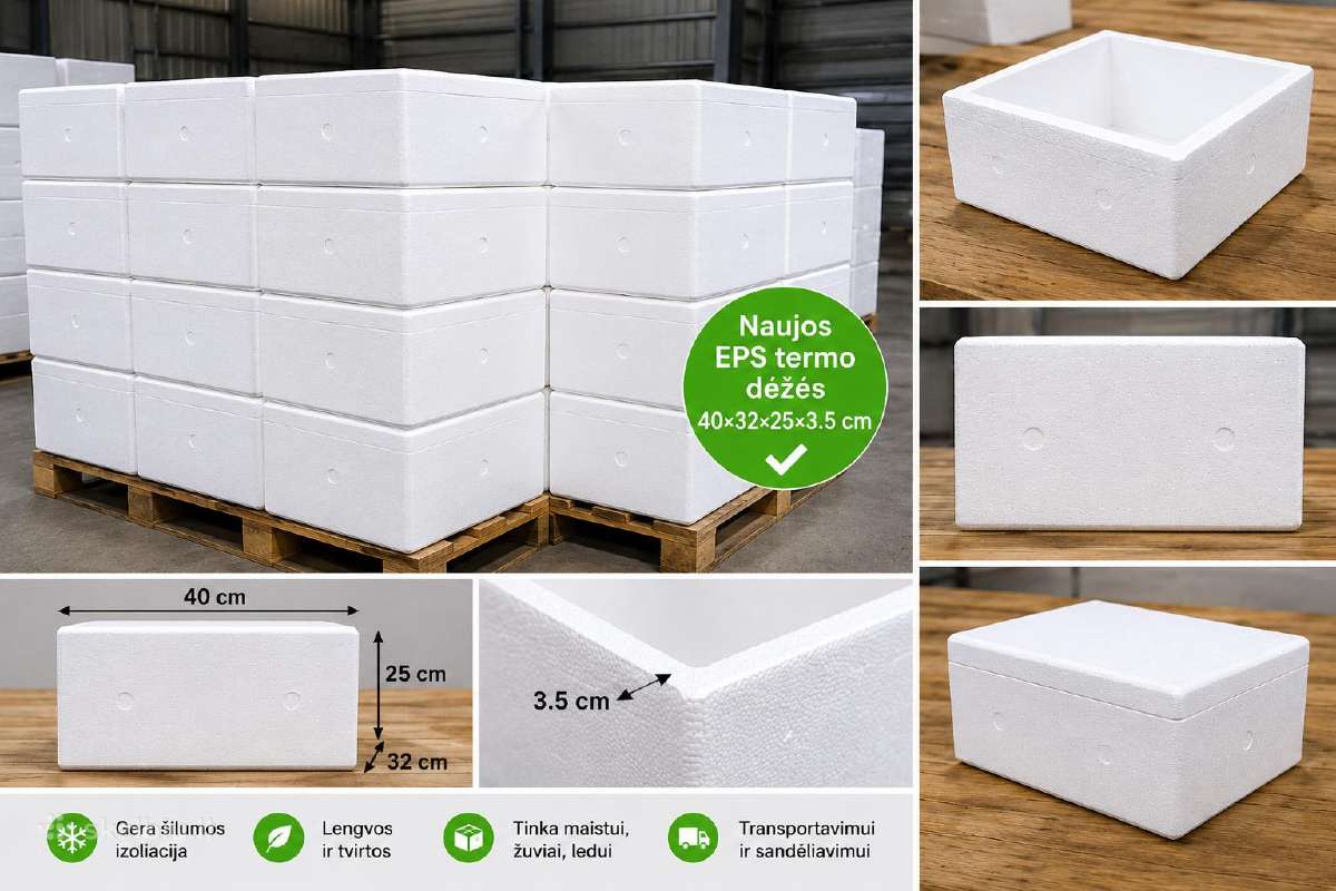 Naujos Eps termo dėžės 403225 cm