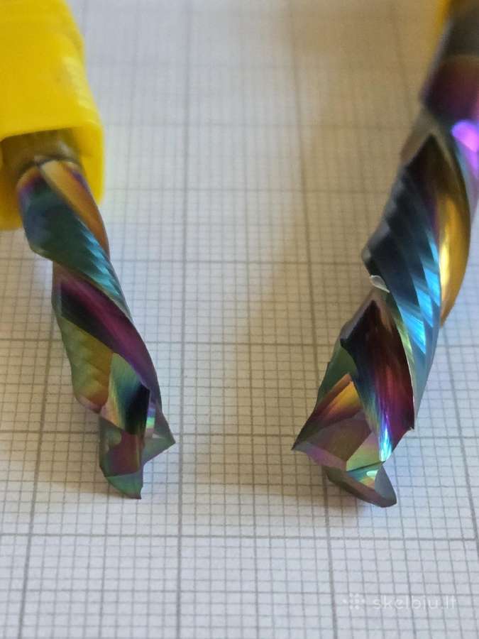 CNC kompresinės frezos su dlc danga 6x25x50 - nuotraukos Nr. 2