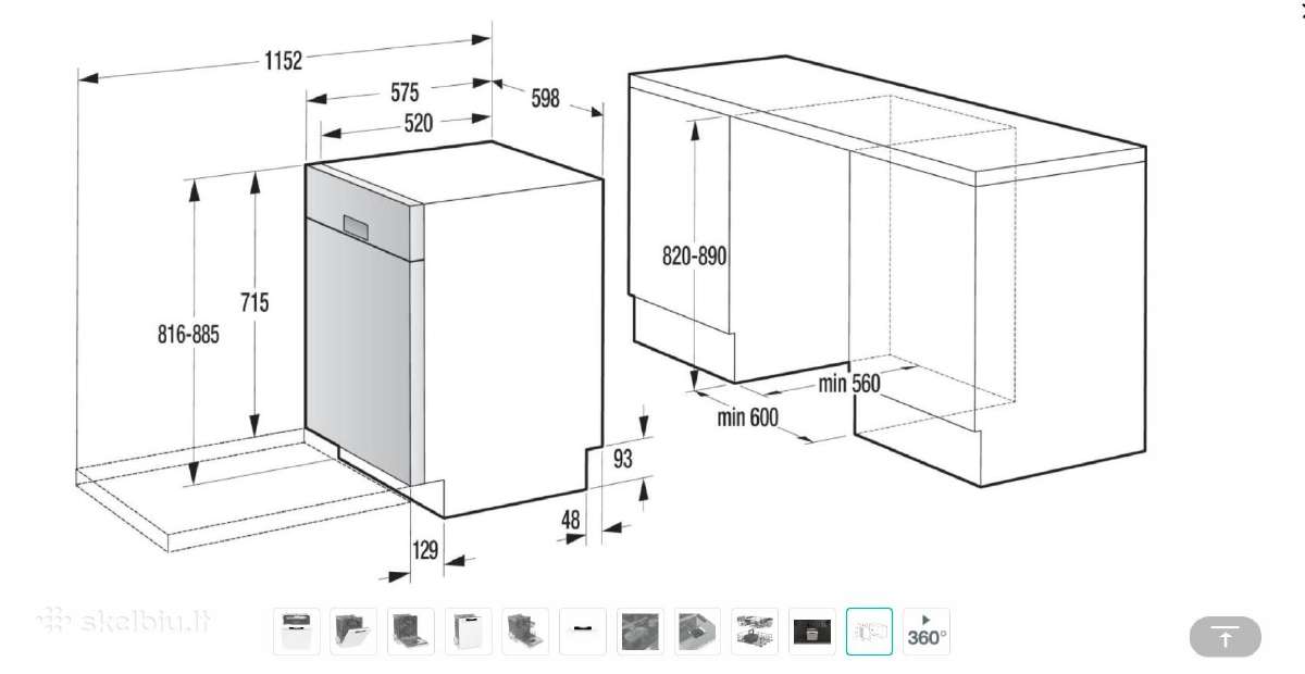 Hisense integruojama indaplovė H2bu642dw - nuotraukos Nr. 3