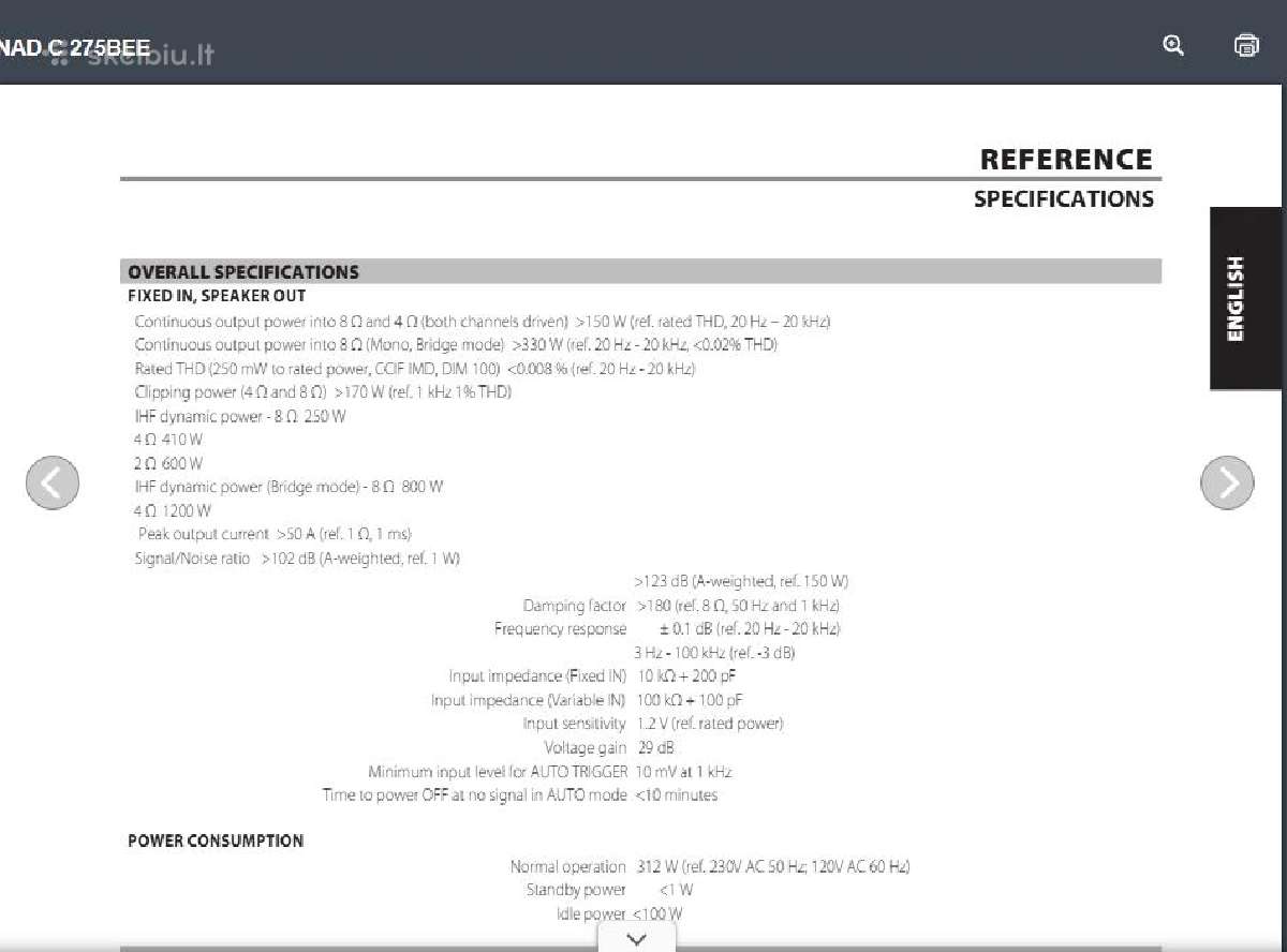 Stiprintuvai Nad C165 Bee ir Nad C275bee - nuotraukos Nr. 3