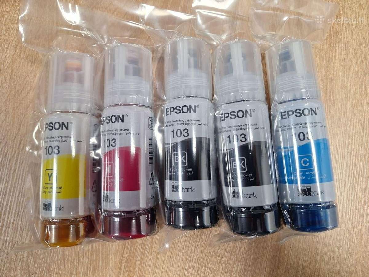 Epson 103 rašalai + juodas dovanų