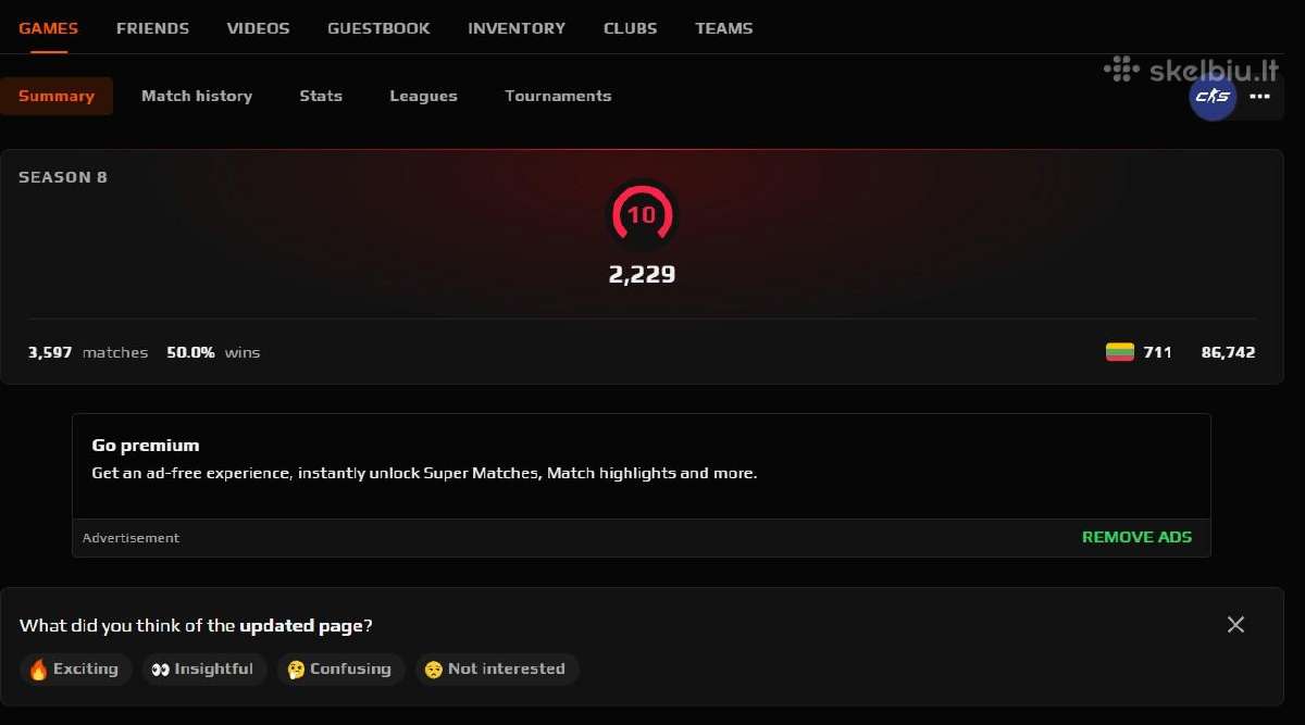 Cs2 Cs Steam Faceit 2230 + 5000h + Verified +Prime
