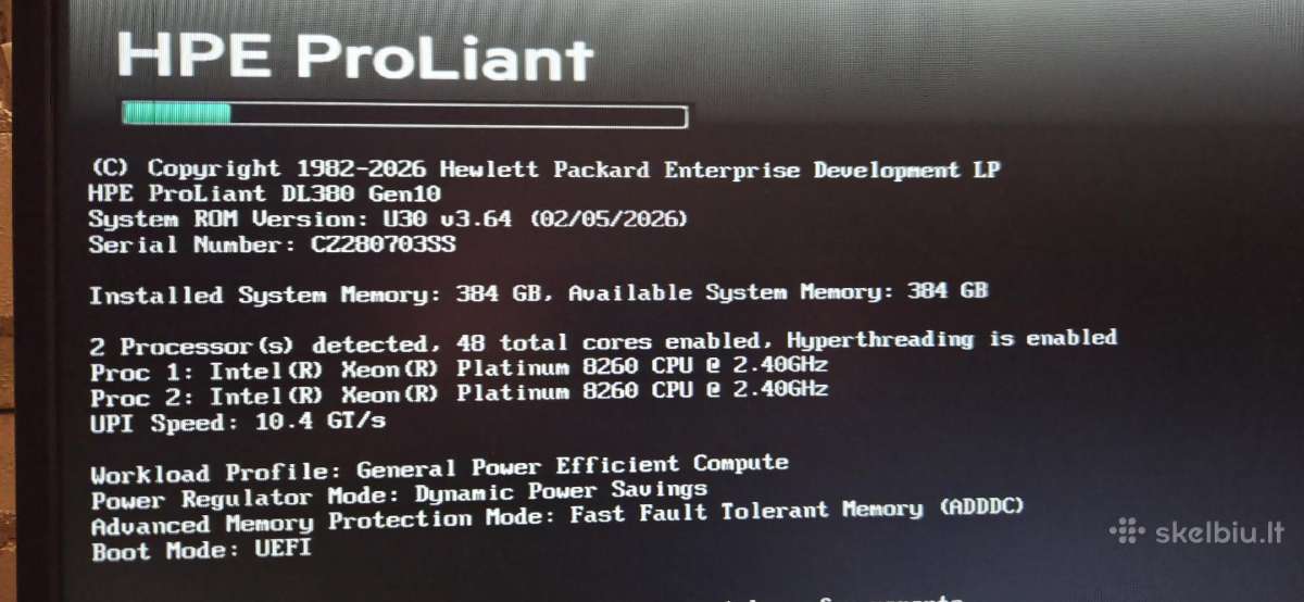 Hp Dl380 G10 2x8260+128gb RAM Ddr4 2x1tb SSD,9.2tb