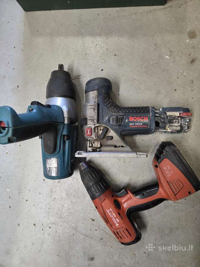 Hilti suktukas,bosch siaurapjūklis,makita veržl.