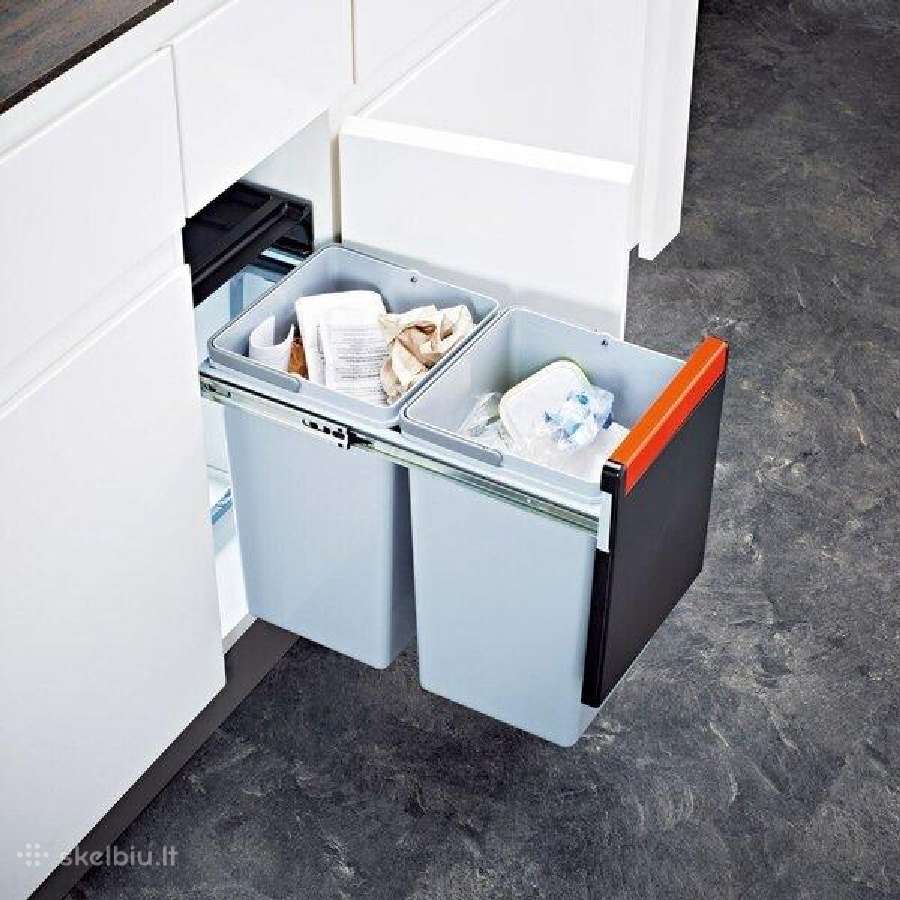 Atliekų rūšiavimo sistema Franke Cube 30 2x15l