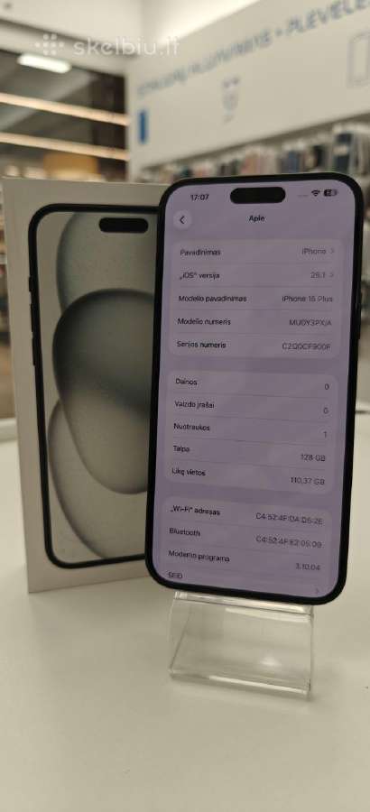 Apple iPhone 15 Plus 128gb (Baterija 88%)