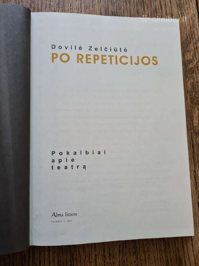 Po repeticijos. Pokalbiai apie teatrą, D. Zelčiūtė - nuotraukos Nr. 3