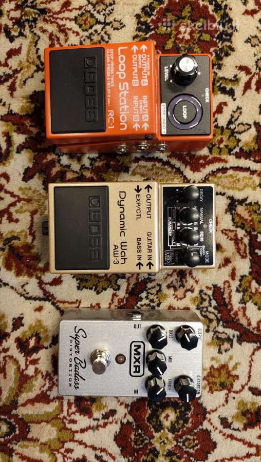 Boss RC-1; Boss Aw-3; Mxr super badass