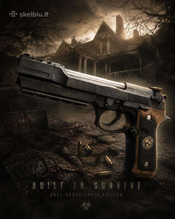 We Biohazard Barry Burton M92 Custom Gbb - nuotraukos Nr. 7