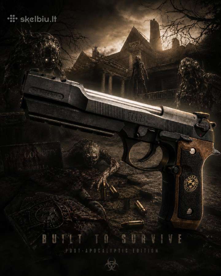 We Biohazard Barry Burton M92 Custom Gbb - nuotraukos Nr. 3