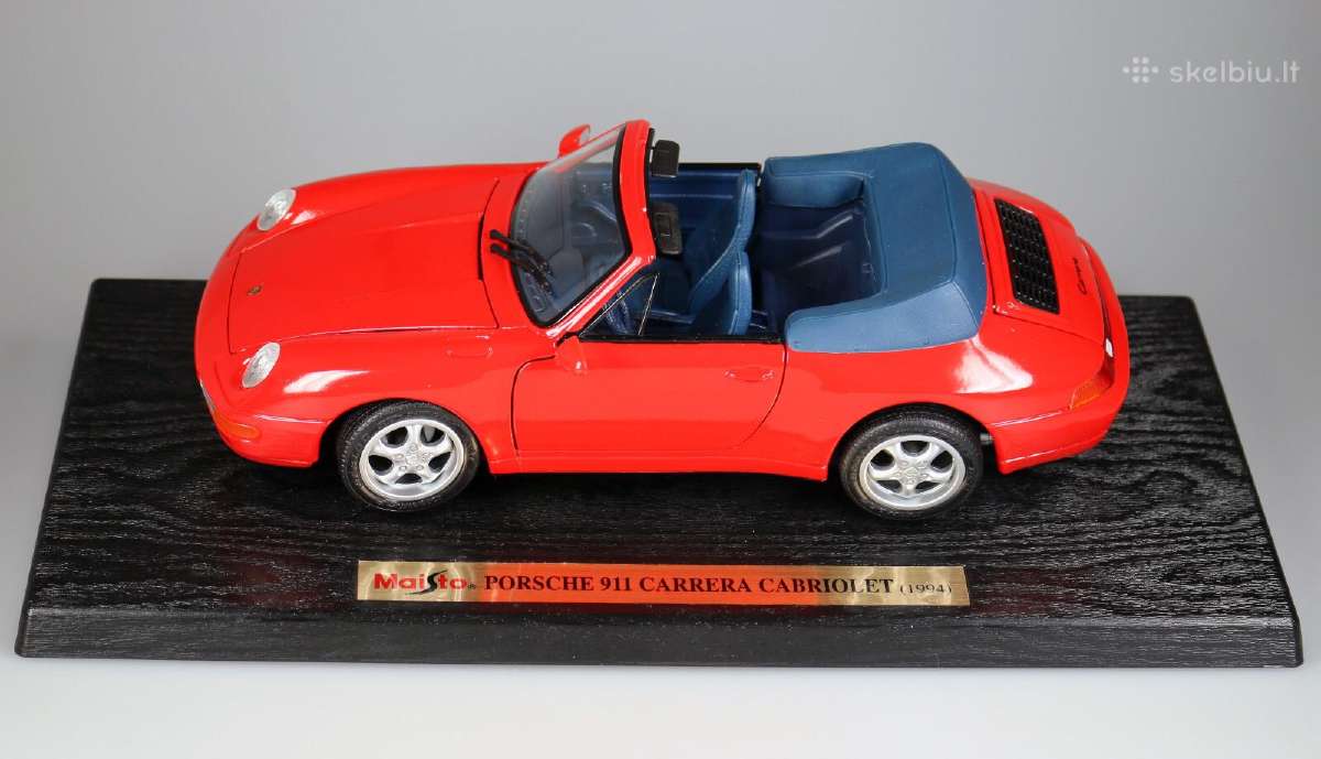 Porsche 911 Carrera Modelis Mastelis: 1:18
