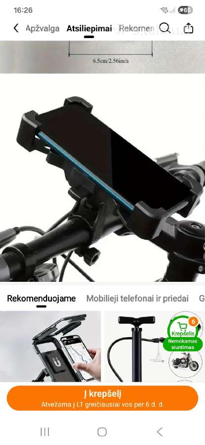Telefono laikiklis dvirčiui,paspirtukui