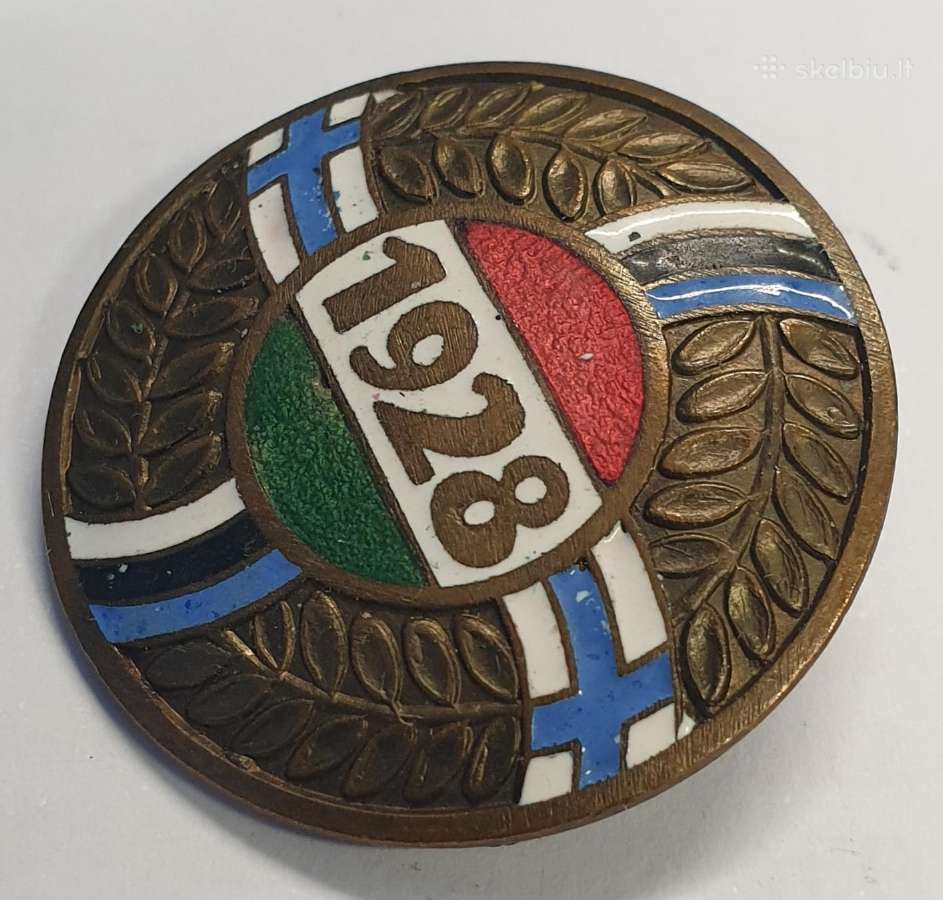 1928 Finougrų kalbos kongreso ženklelis - nuotraukos Nr. 2