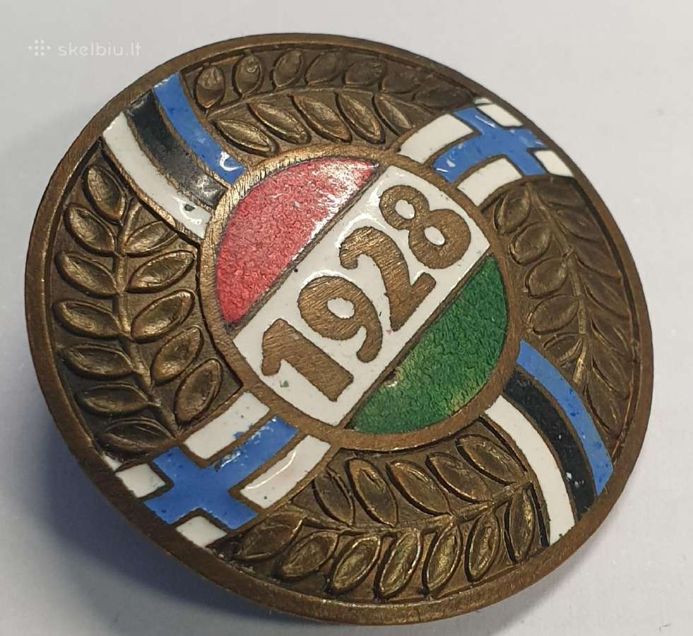 1928 Finougrų kalbos kongreso ženklelis - nuotraukos Nr. 3