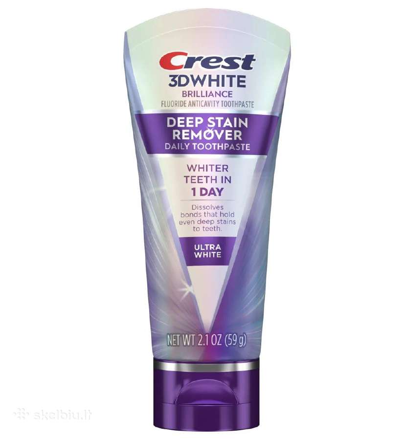 Crest 3D White dantų balinimo juostelės ir pastos