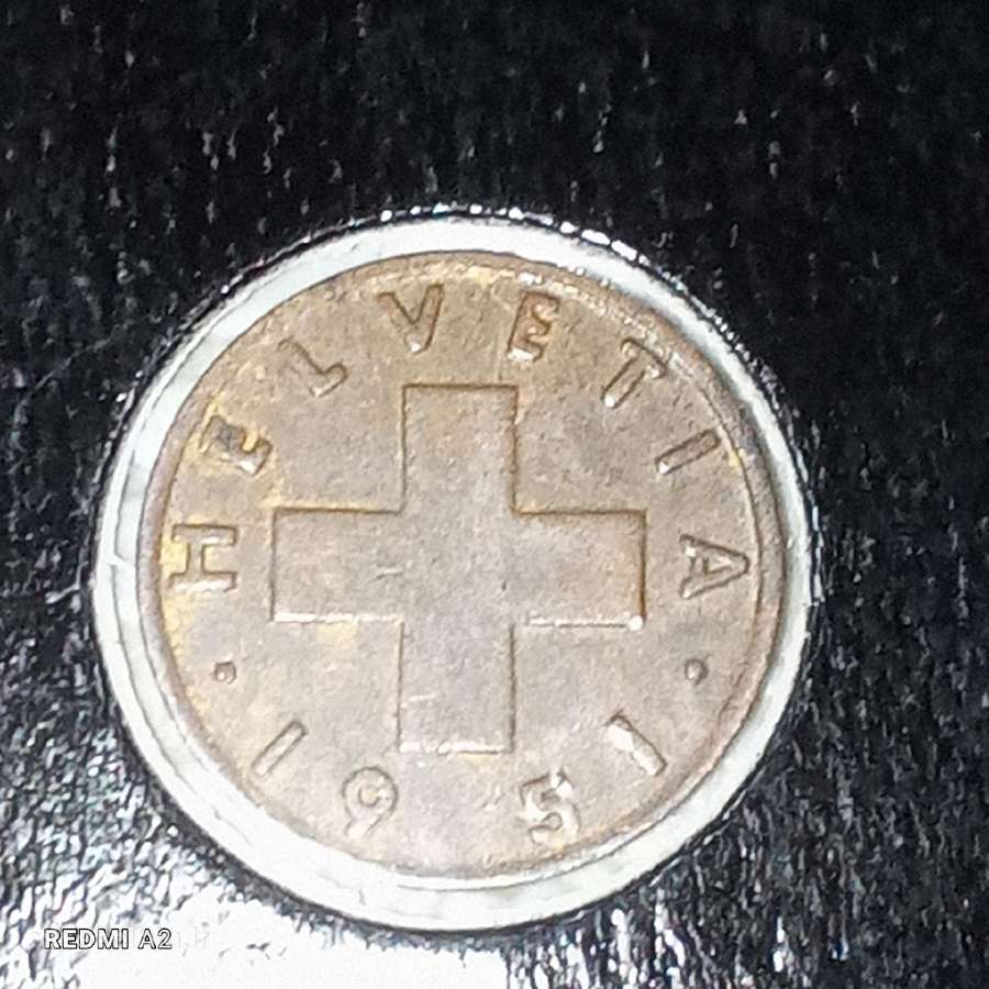 Šveicarija 1rapenas 1951
