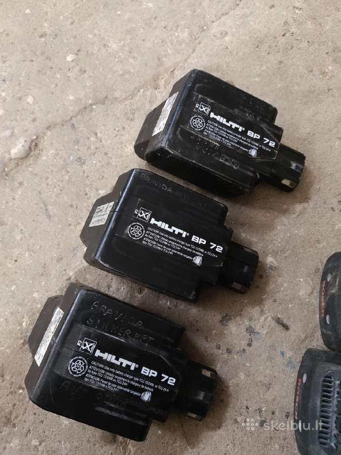 Hilti bei bosch neveikiančios baterijos irankių