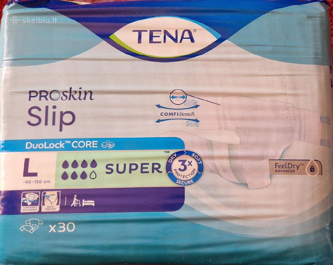 Tena sauskelnės Slip Super, L, 30 vnt