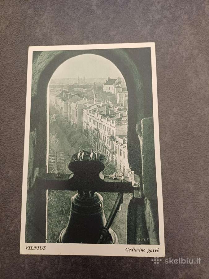 Sena atvirute Vilnius, Gedimino gatve apie 1940 m.
