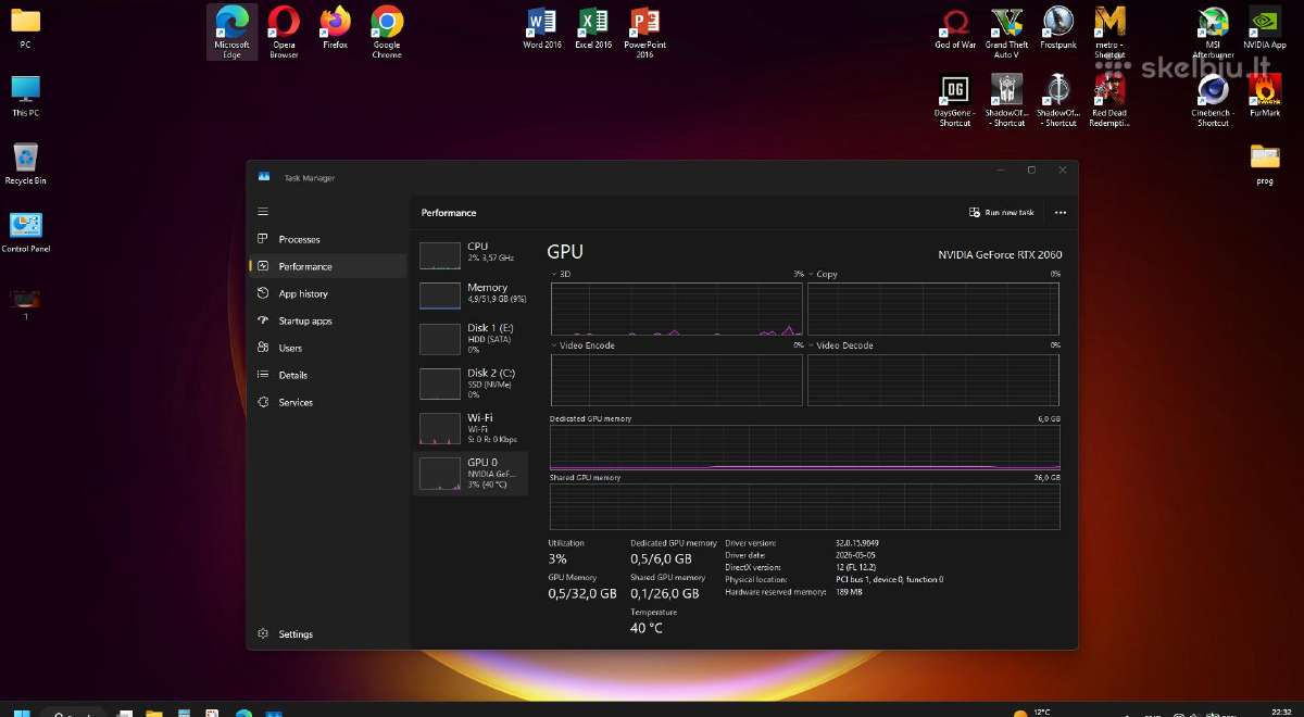Parduodu Xmg Ultra17;i9-9900k Rtx;nvme;HDD; 52gb - nuotraukos Nr. 15