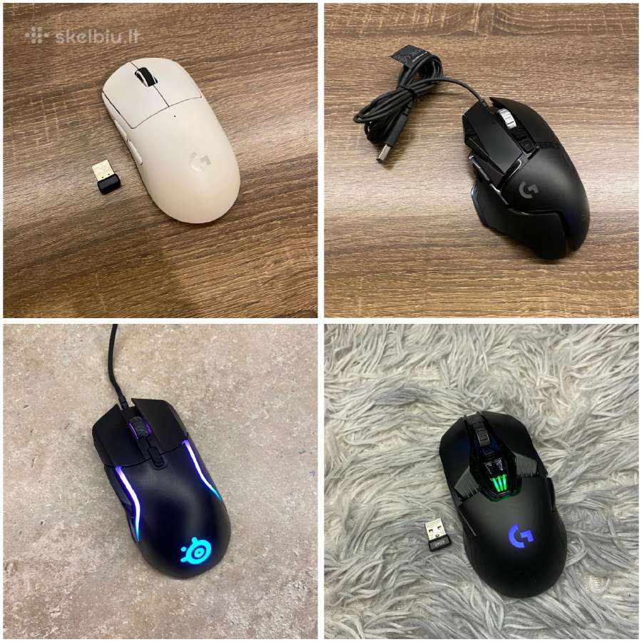 Žaidimų pelės mouse wireless wired belaidė pelė