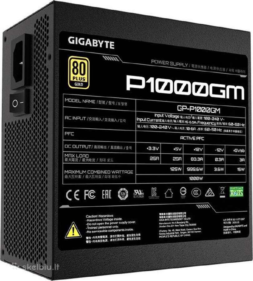 Gigabyte P1000gm 1000w Maitinimo Blokas