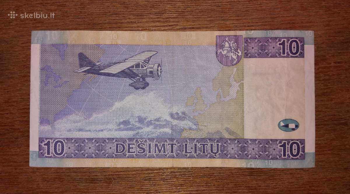 Lietuvos 10 litu banknotas - nuotraukos Nr. 2