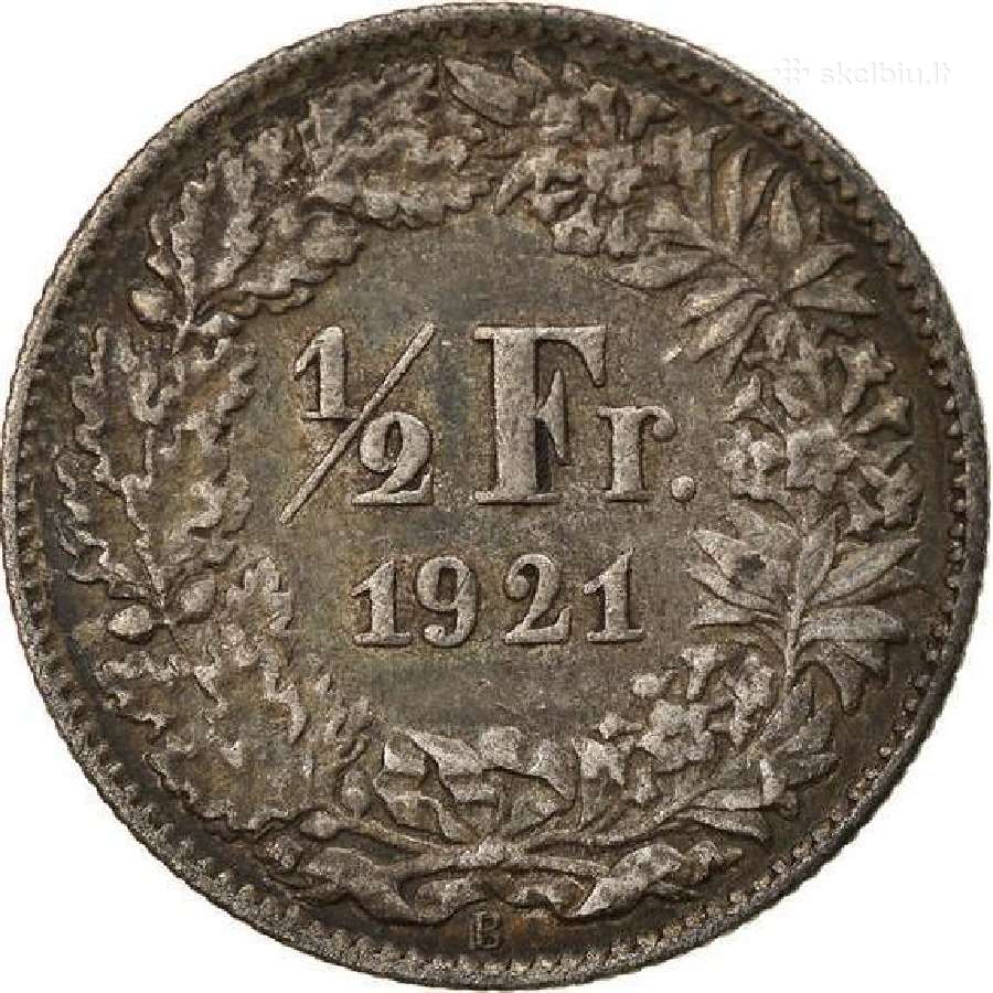 1921 Šveicarija 1/2 franko