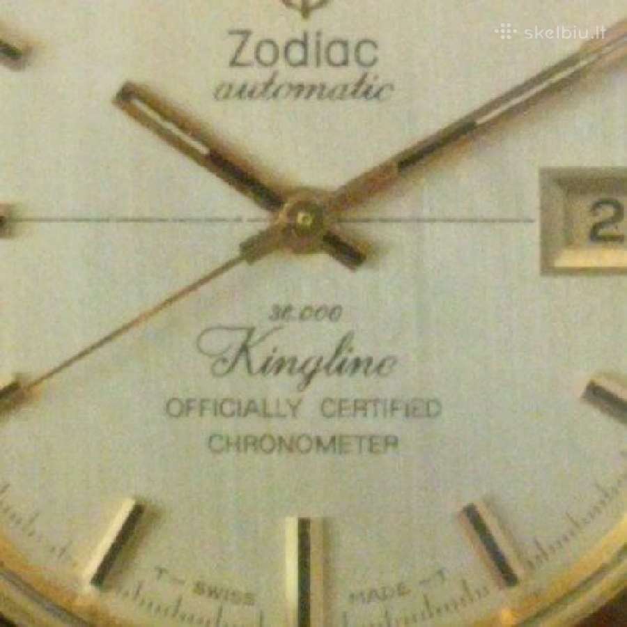 Zodiac Kingline vintažinis laikrodis - nuotraukos Nr. 7