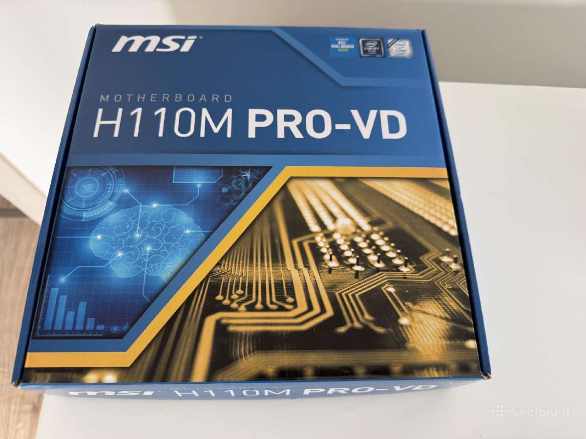 Msi H110m Pro-vd pagrindinė plokštė – nauja