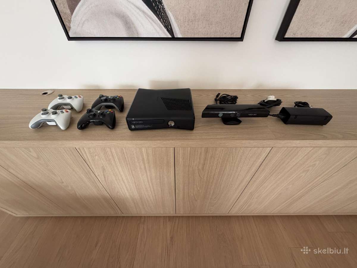 Xbox 360 S Slim Atrištas Kinect 4 pulteliai