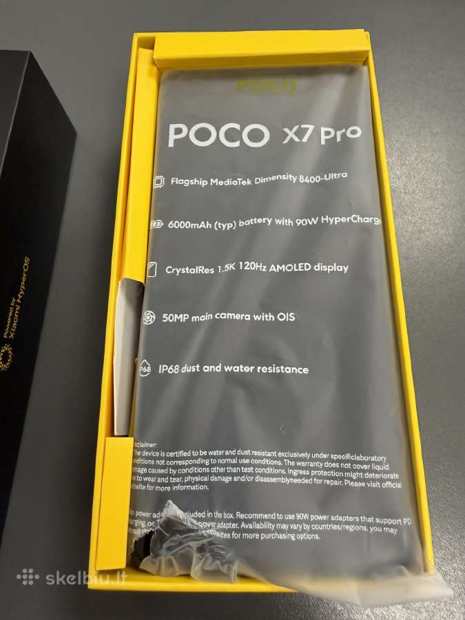 Xiaomi Poco X7 Pro 8gb/256gb DS Black naujas! - nuotraukos Nr. 3
