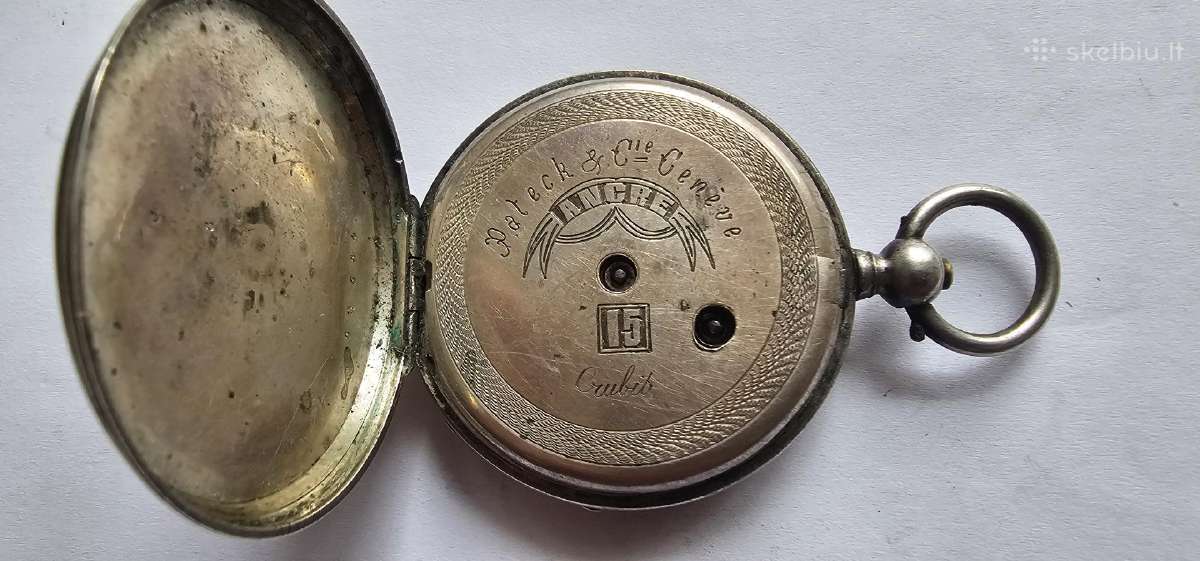 Patek Phillipe sidabrinis kiseninis laikrodis - nuotraukos Nr. 3