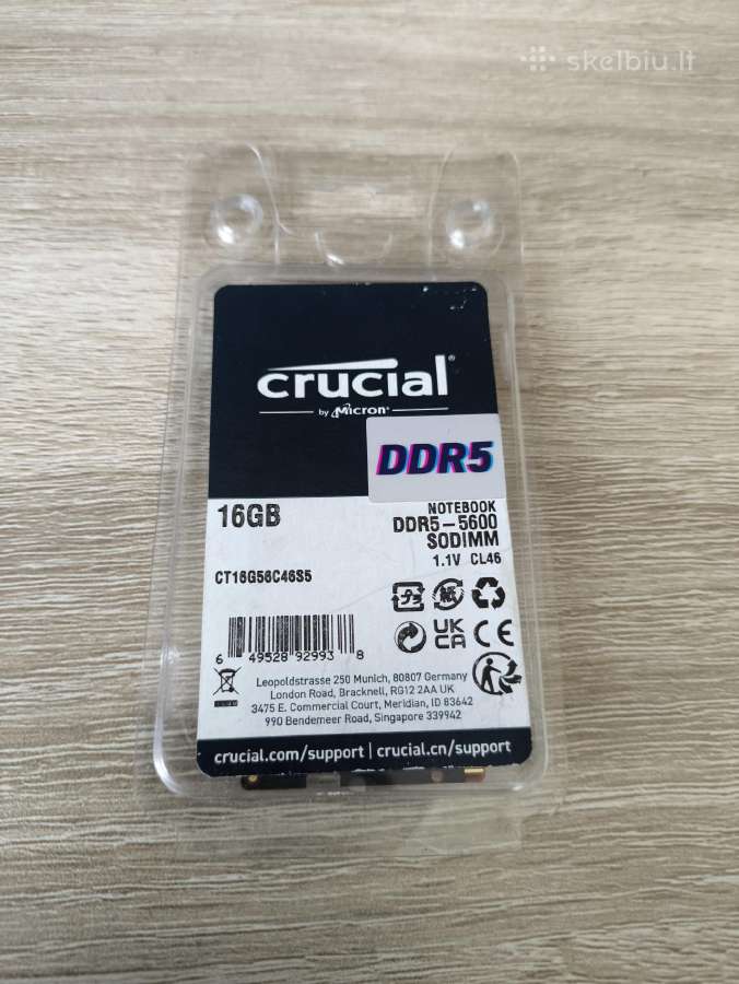 Crucial 16gb Ddr5 5600mhz Sodimm RAM