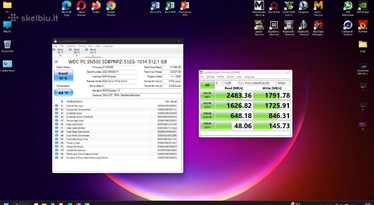 Parduodu Xmg Ultra17;i9-9900k Rtx;nvme;HDD; 52gb - nuotraukos Nr. 26