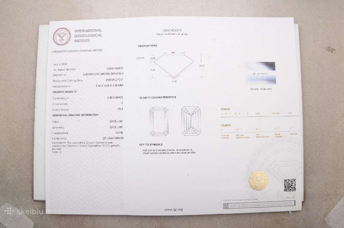 Aukso žiedas su LG deimantais (3,1ct) - nuotraukos Nr. 11